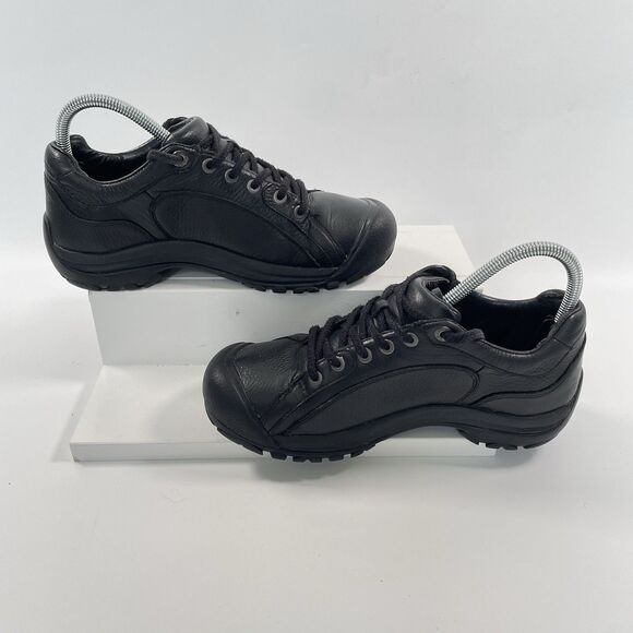 KEEN Briggs II 5365 Leather Slip Oil Resist Black Shoes Womens Waterproof Size 8 - Picture 4 of 10